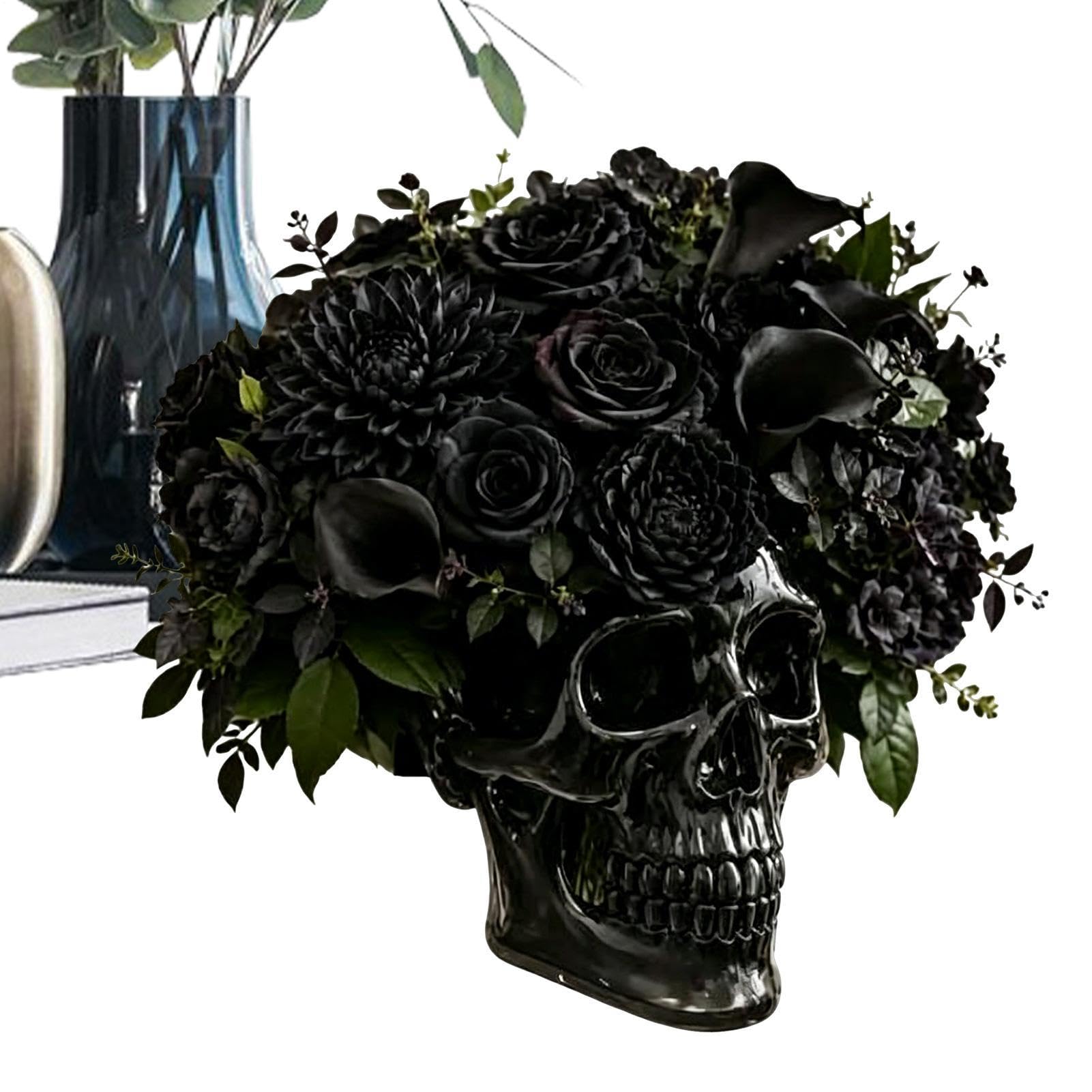Vase gothique en forme de crâne : le cadeau idéal pour le salon