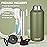 MEZMUT Stainless Steel Water Bottles 32oz Insulated Water Bottle with Straw&3 Lids Double Walled Sports Metal Thermos Water Bottle Cup Leak-Proof Vacuum Insulated Bottles Travel (Army Green)