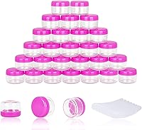 Vista 15 de 25 recipientes de muestra de 0.18 oz, frascos vacíos de 0.17 onzas líquidas con tapas, pequeños recipientes para cosméticos, mini frascos de muestra