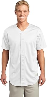 Sport-Tek PosiCharge Tough Mesh Full-Button Jersey 2XL White
