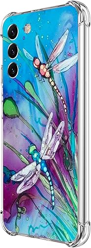Miniatura 10 de Beaucov Funda para Galaxy S24, diseño de colibrí, mariposa, flores, protección contra caídas, a prueba de golpes, carcasa protectora de cuerpo