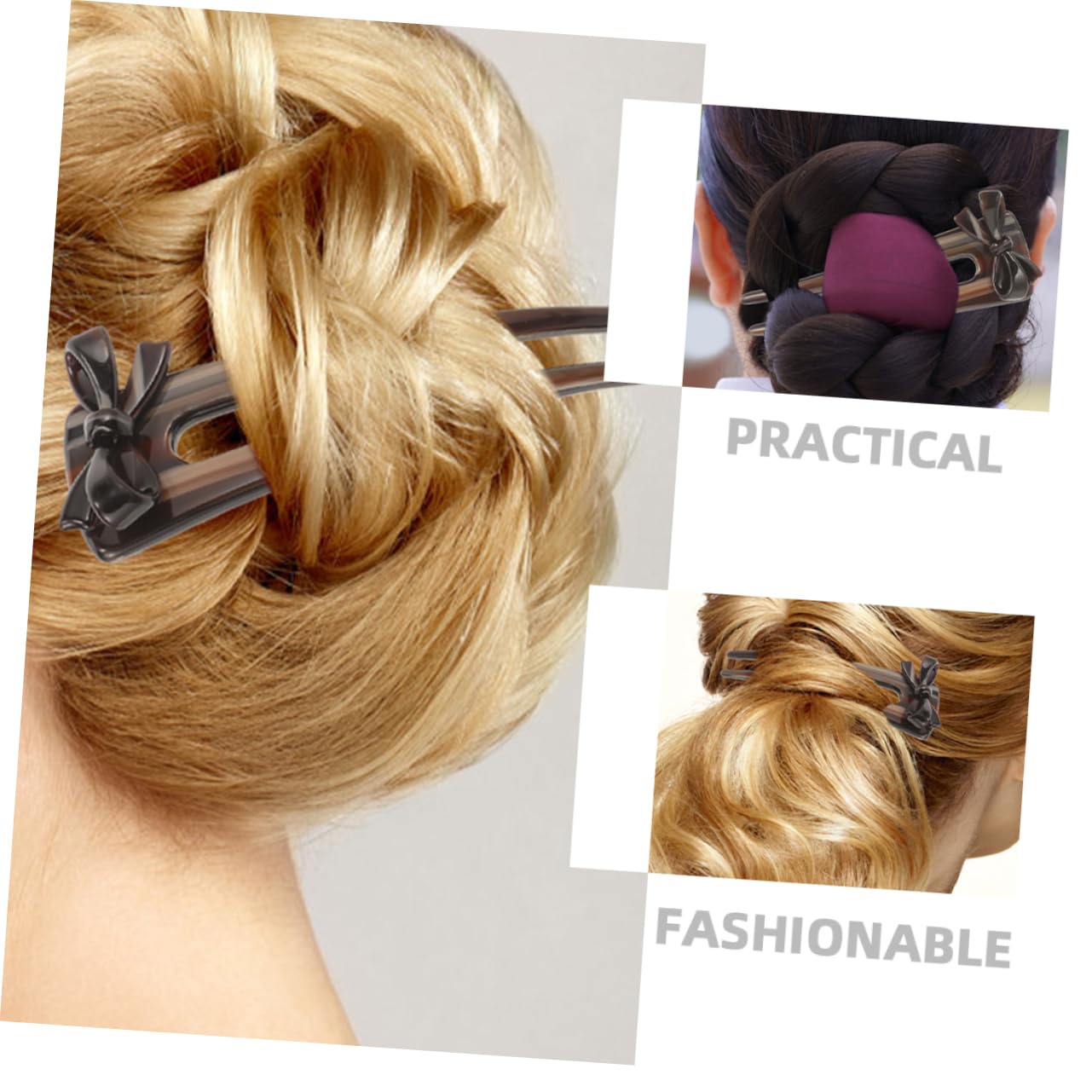 FOMIYES 10stücke U-förmige Haarnadeln Mit Dekorativem Schleifen-design Eleganter Haarschmuck Für Damen Für Hochsteckfrisuren Und Besondere Anlässe