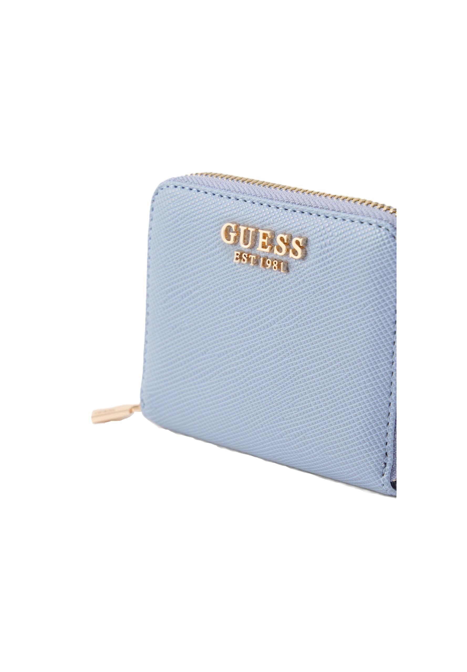 GUESS portafoglio Laurel II SLG Small Zip Around Wallet Grey Blue grigio cadetto