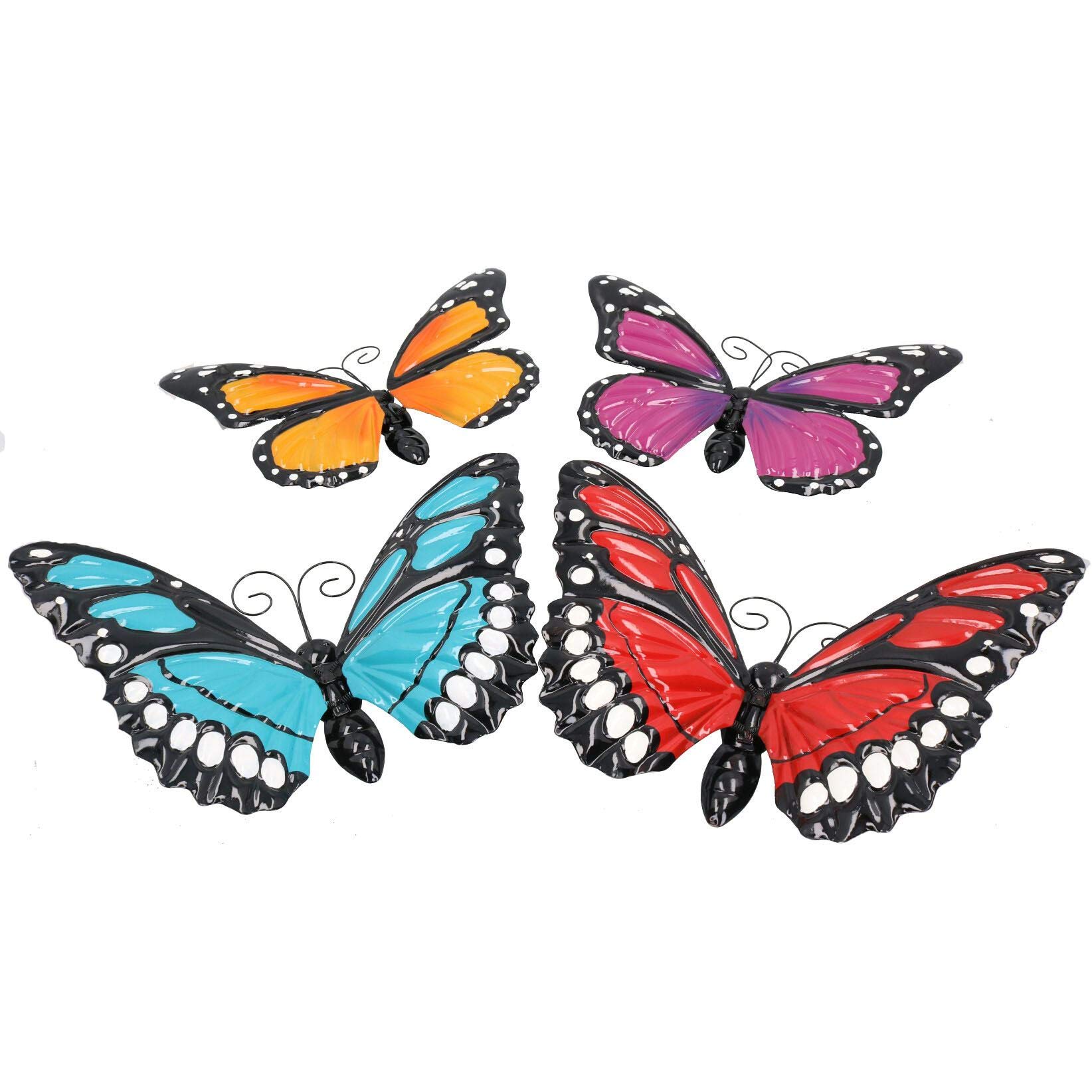 Papillons 3D en métal de grande taille ornements muraux raffinés pour pergola