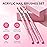 MelodySusie 3-Piece Acrylic Nail Brush Set - Sizes 8/10/14, Professional Nail Art Tool for Acrylic Application, Powder, Extension & 3D Carving - Pink