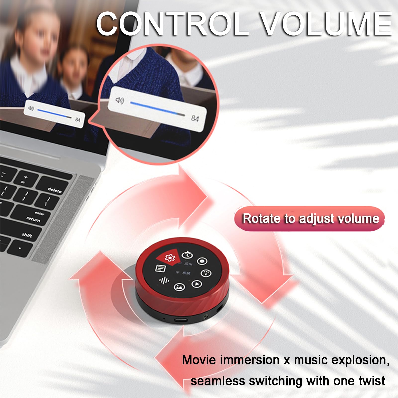 Placa De Desarrollo con Pantalla Táctil De 1.8", Pantalla LCD Táctil, Lector De Libros Electrónicos//Pantalla Secundaria Inalámbrica/Audio Bluetooth/Perilla Metálica CNC/360×360 Píxeles