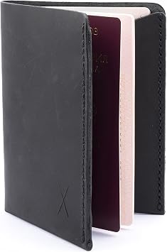 Genuine Leather Passport Wallet, Passport Case, Travel Wallet, Genuine Leather and Handmade, Minimalist Design, Passport and Card Holder Black