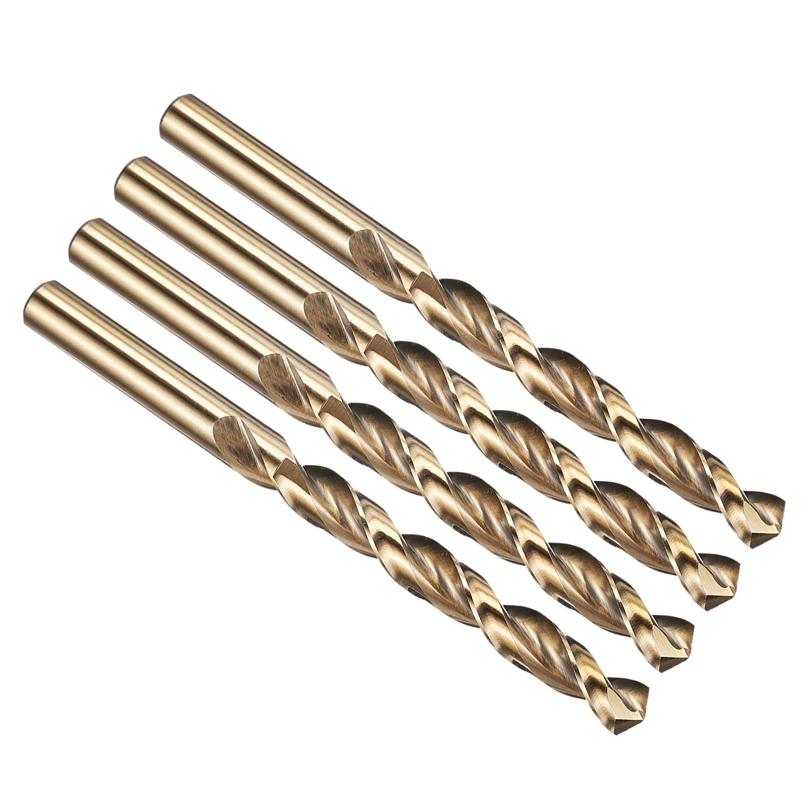 PATIKIL 11mm Drill Bit Jobber Straight Shank M42 135° Gold Finish 4Pcs — image 1