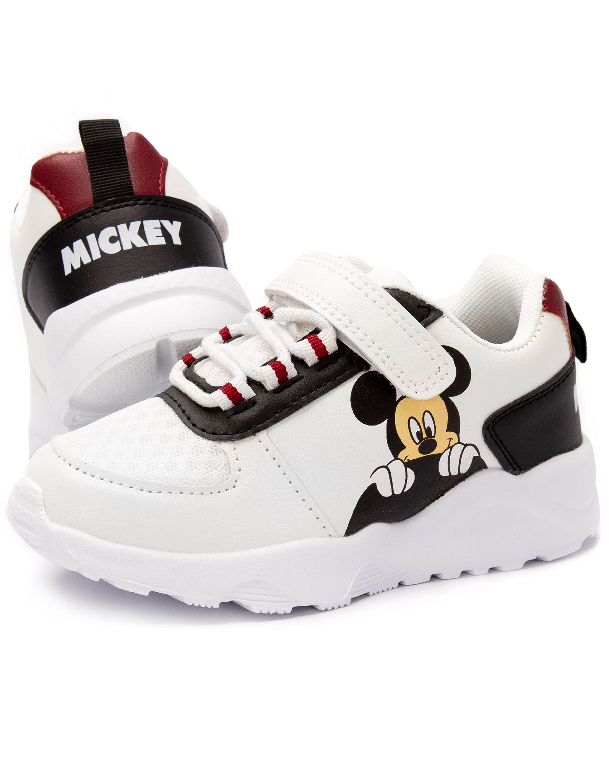 DisneyMickey Mouse Trainers for Boys & Girls | Kids Classic Character Shoelace White Sports Sneakers | Childrens Shoes Merchandis
