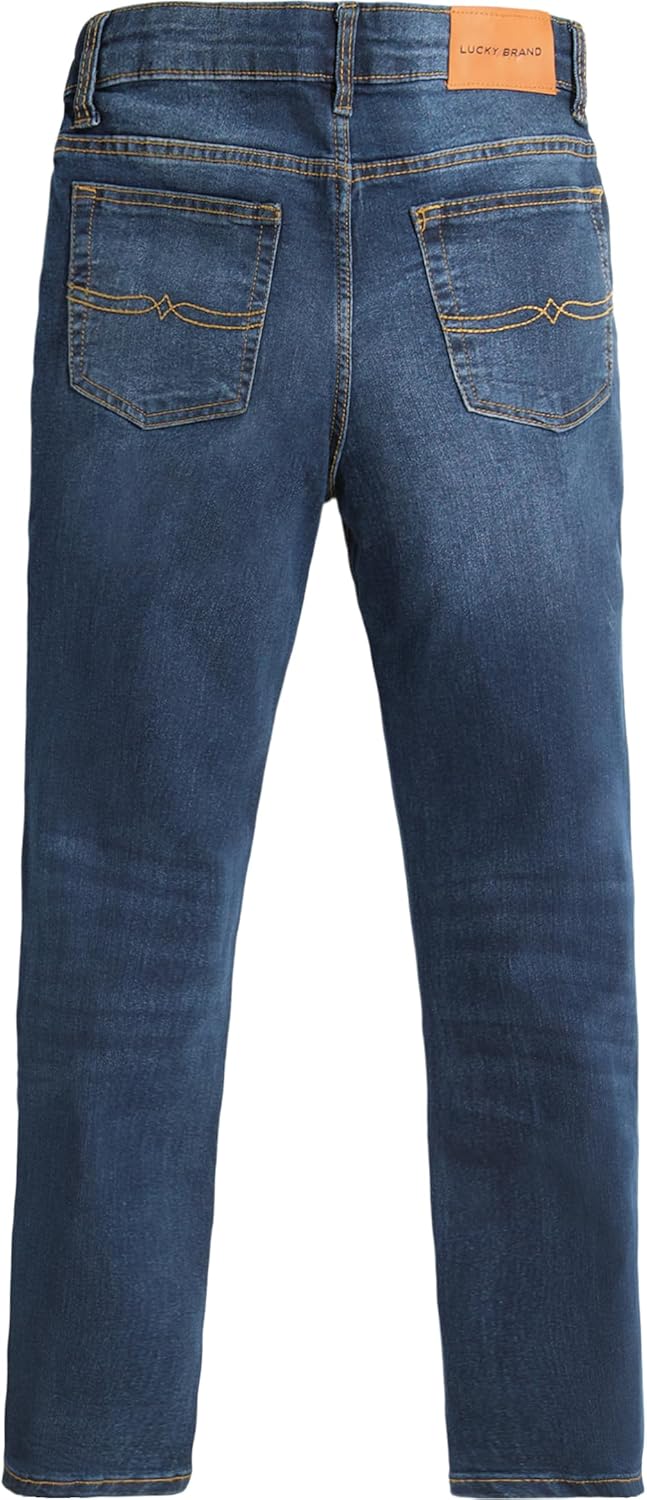 Classic Fit Straight Leg Denim Jeans, 5-Pocket Style, Zipper Fly & Button Closure - Image 2