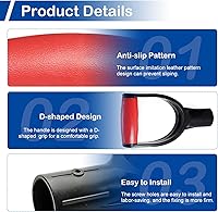 Vista 4 de MroMax Mango de agarre en D, 2 unidades, 1-1/4 pulgadas de diámetro interior de 1.260 in, pala de nieve de PVC, mango de repuesto, accesorios