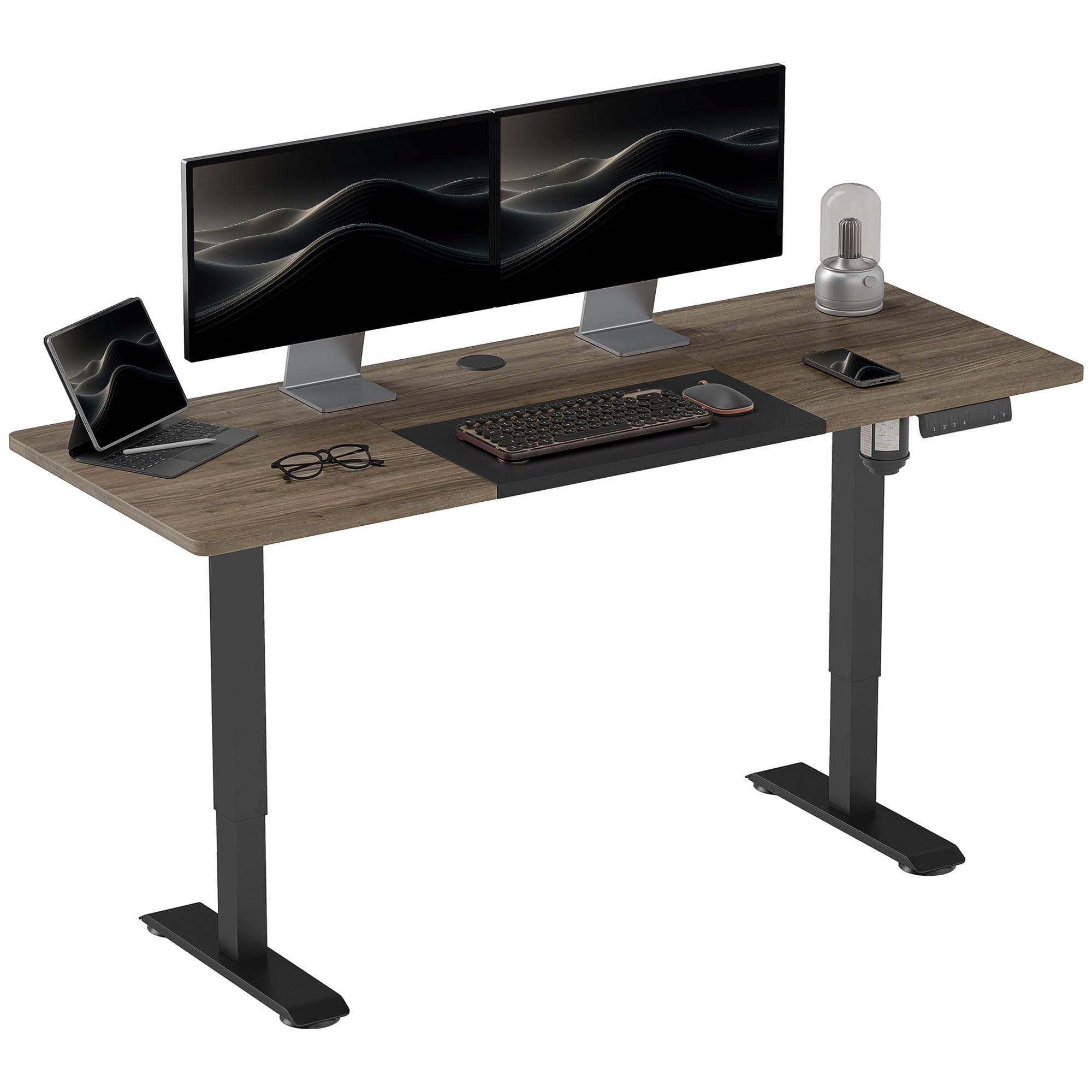 Vinsetto höhenverstellbarer Schreibtisch – elektrisch, 140 × 70 cm, 4 Speicherplätze