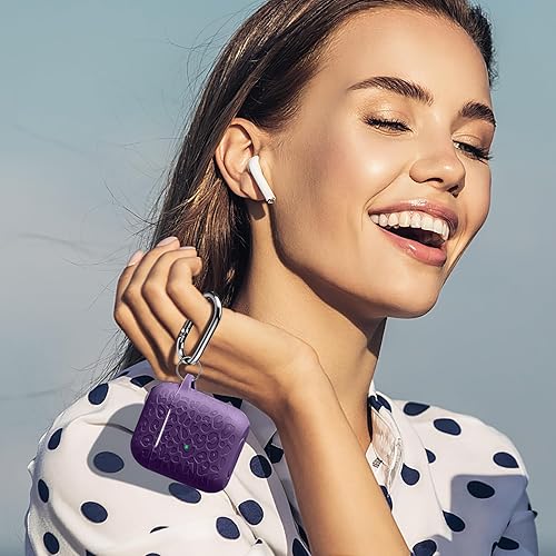 Vista 46 de Funda para Airpods de 2ª y 1ª, silicona suave, leopardo, compatible con Apple AirPods de 2ª/1ª generación de carga con llavero, a prueba de golpes