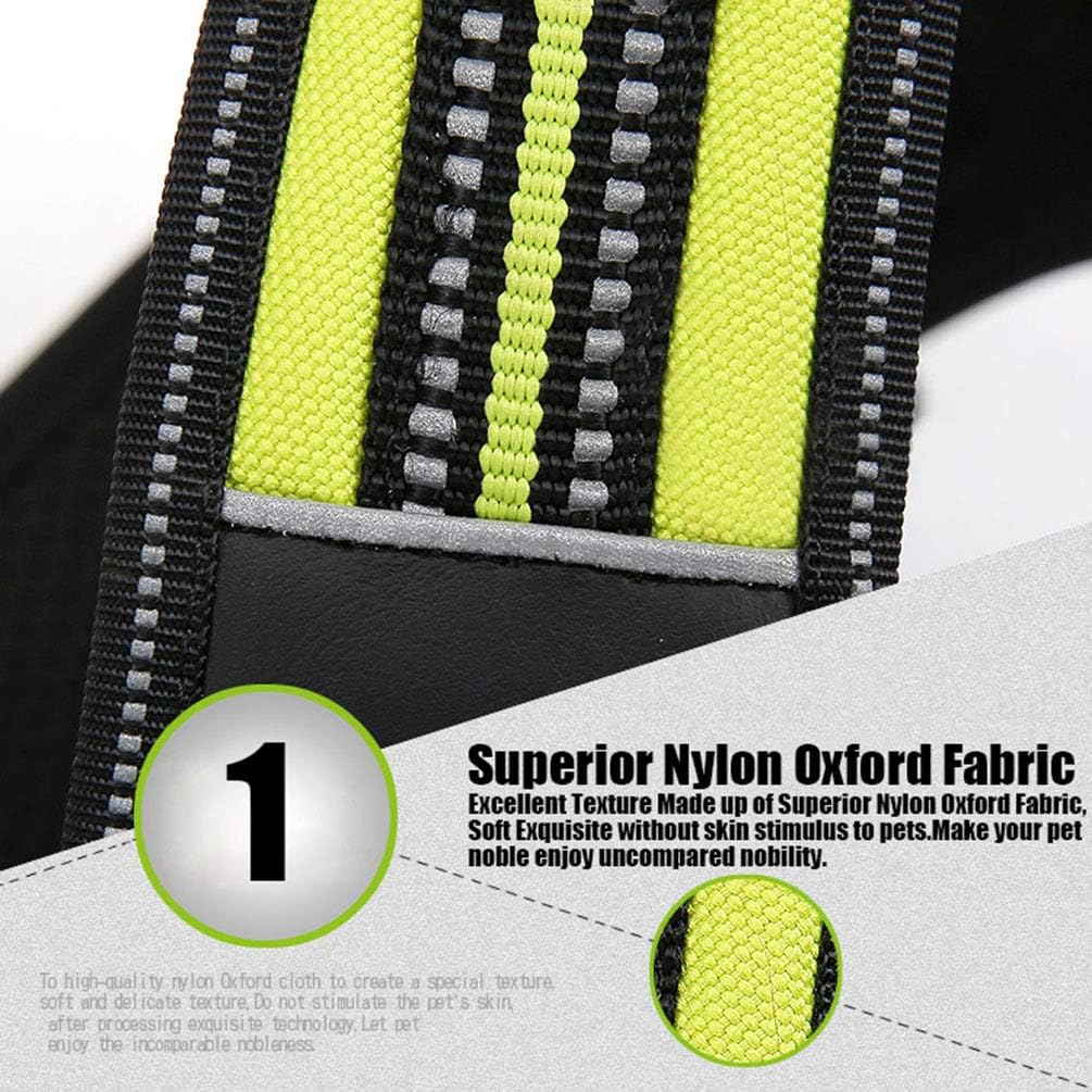 WINHYEPET True Love Dog Harness Reflective Nylon Breathableand Comfortable Sandwich Mesh Convenient Adjustable Buckle pet Vest for Small Mediumand Large Dogs Outdoor TLH5551(Black,M)