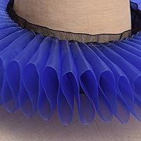 Vista 44 de GRACEART Elizabethan Dickens Ruff Cuello Payaso Collar Elizabeth Muñeca Ruffs Ruffle Cuff Bandas A-collar blanco(1 pieza)