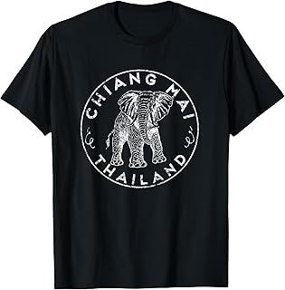 Chiang Mai Thailand Elephant Exotic Thai Digital Nomad T-Shirt