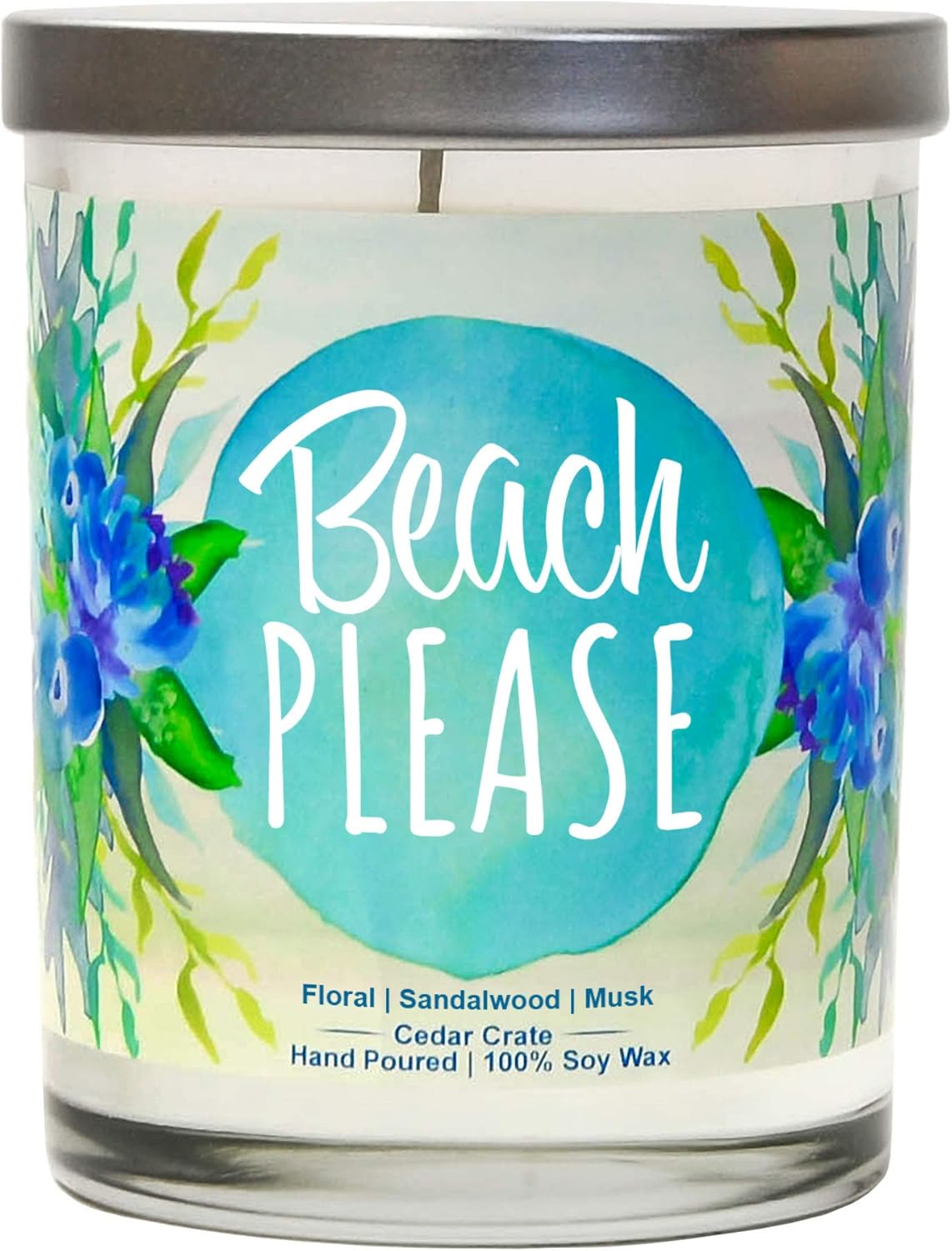 Beach Please, Beach Lover Gifts for Women, Beach Candle, Beach Gifts for Women Friends, Ocean Themed Candle,Beach House décor for Best Friends, Lovers of The Ocean, Sand, sea, Pool or Lake.