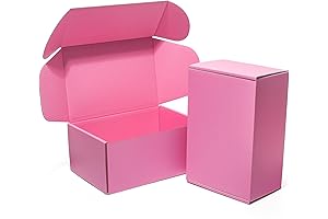 Pink Shipping Boxes 12x9x4 Inches for Small Business