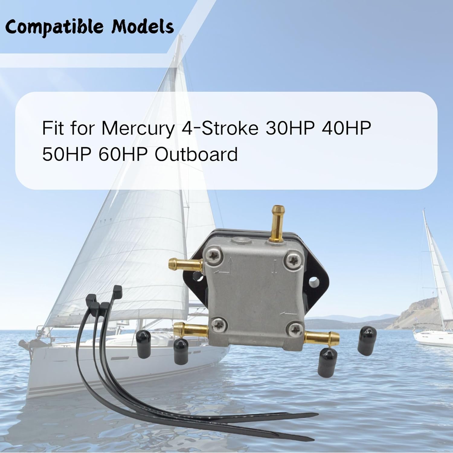 Boat Marine 899106T01 Fuel Pump for Mercury 30 40 50 60 HP Outboard Engines Replace 8M0141827 18-8866