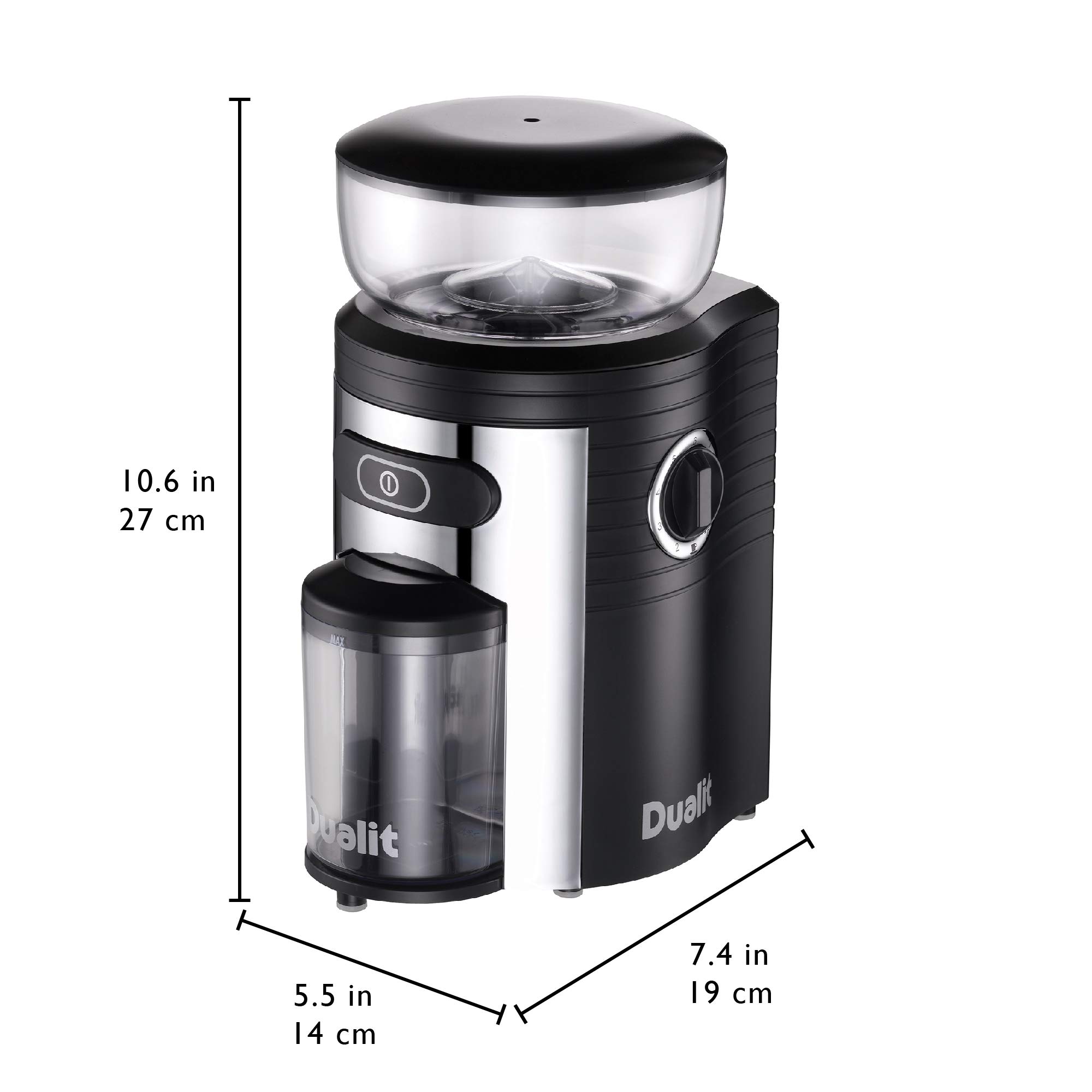 Dualit Burr Coffee Grinder Chrome Electric Coffee Grinder Portion