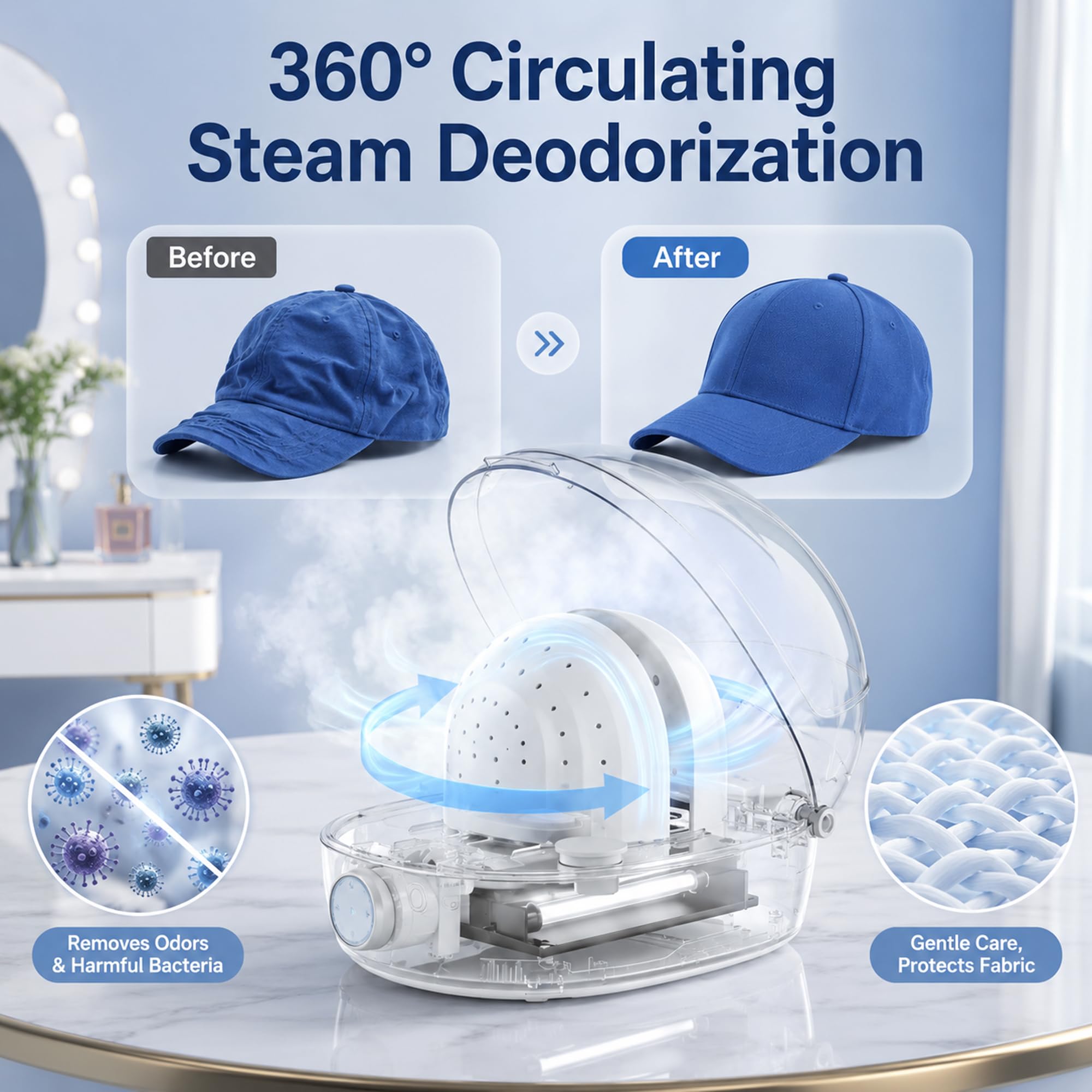 3 in 1 Cap Cleaner Dampfbügelmaschine für Mützen