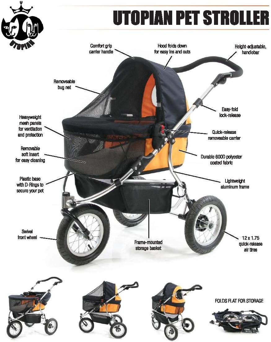 Utopian Pet Three Wheel Pet Stroller / Jogger