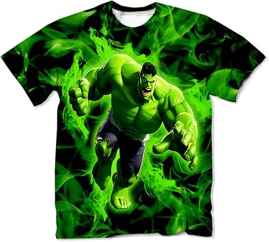 Hiopeel Men's Shirt Summer Superhero 
