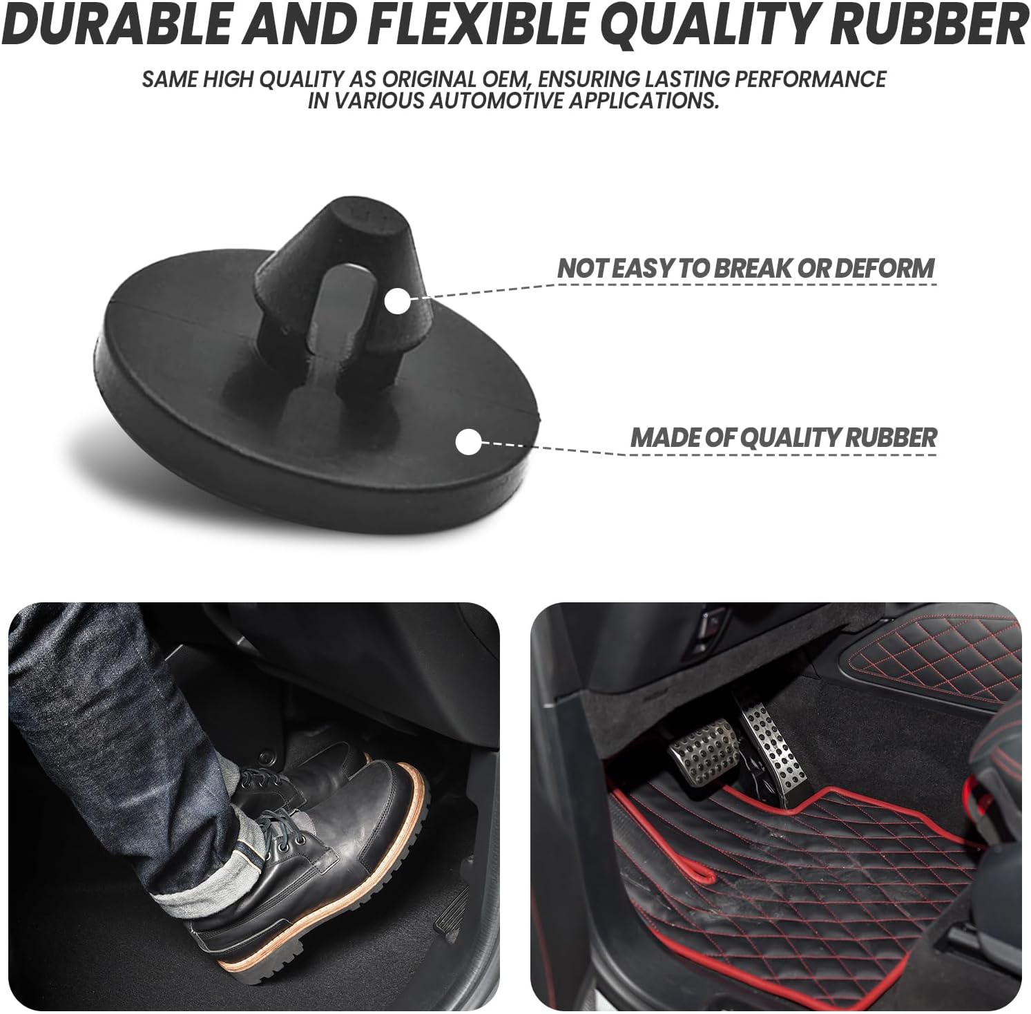 12PCS Brake Switch Stopper, Car Brake Light Switch Pad, Replacement OEM #90541-06036, Automotive Clutch Pedal Stop Pads for Most Cars Trucks SUVs