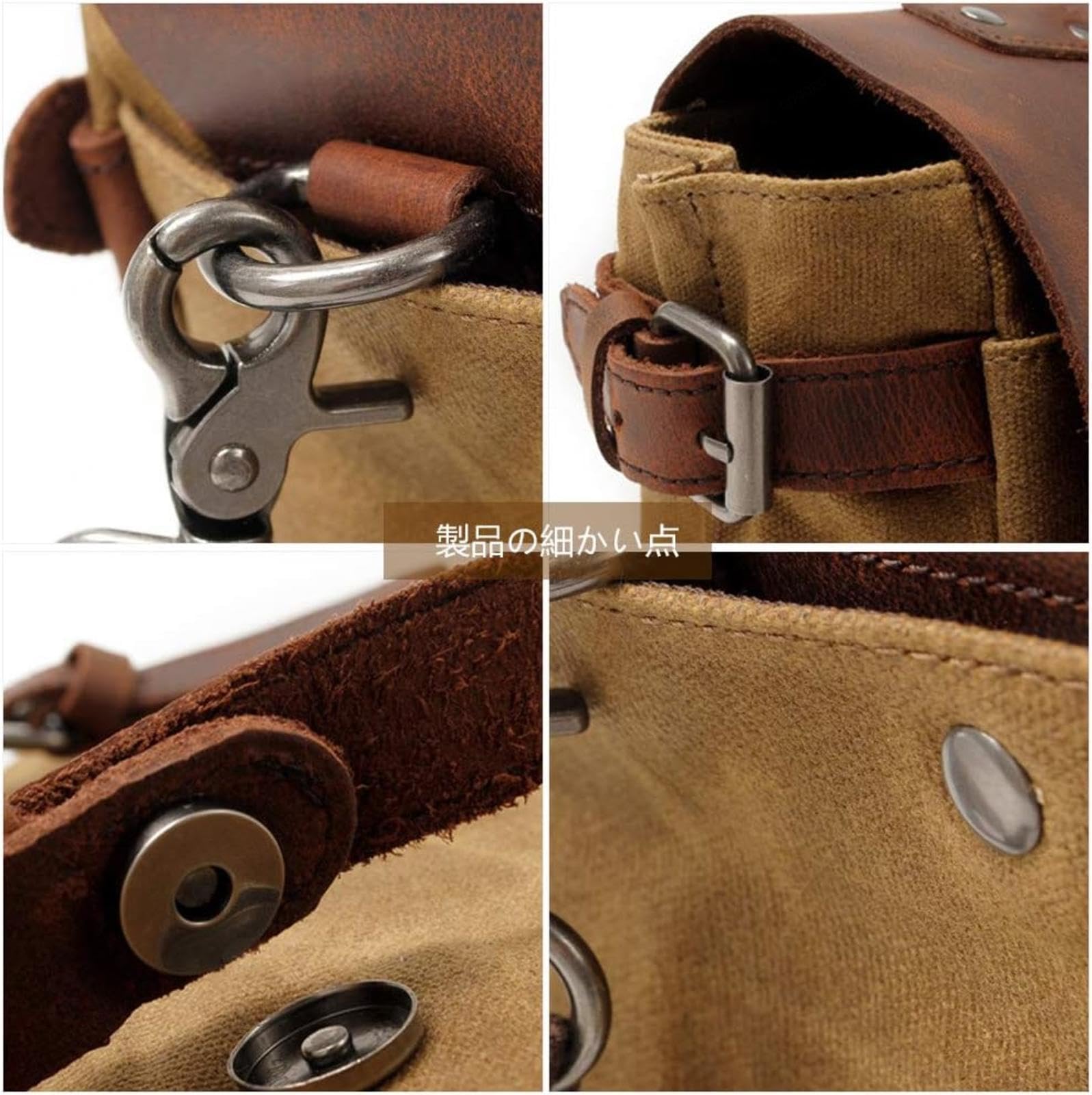 Torba na siodełko rowerowe, torba boczna motocyklowa, wielofunkcyjna wodoodporna płócienna torba motocyklowa (1 torba) 36 x 27 x 12,6 cm (khaki)