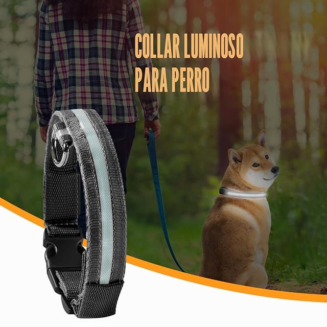 Foto 2 de 8 de Collar De Perro LED - Collar para Perro con Luz LED Brillante