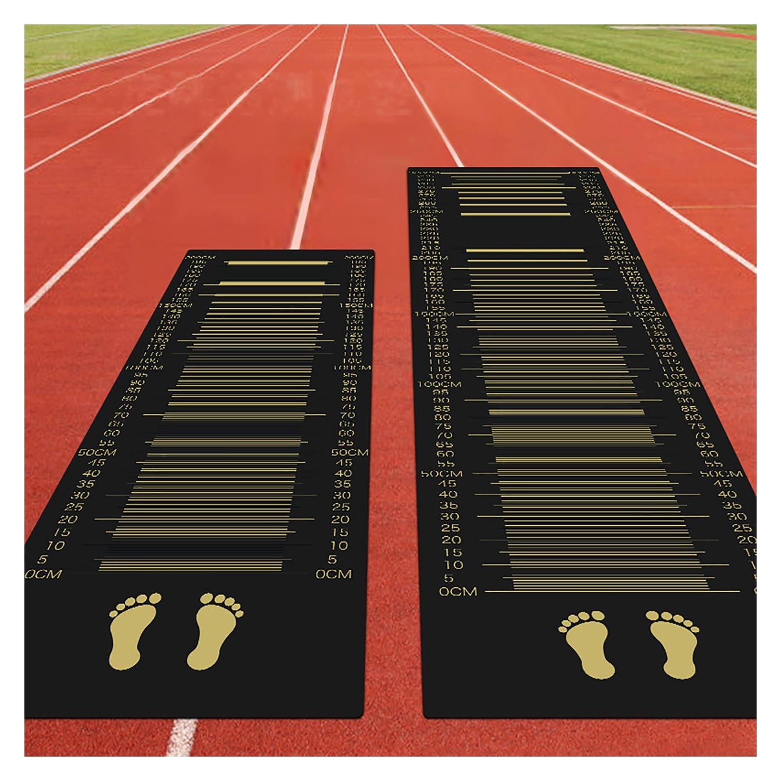 Standing Long Jump Test Mat Non-Slip Practice Measuring Pad Long Jump Mat for Home Gym Flooring Set of