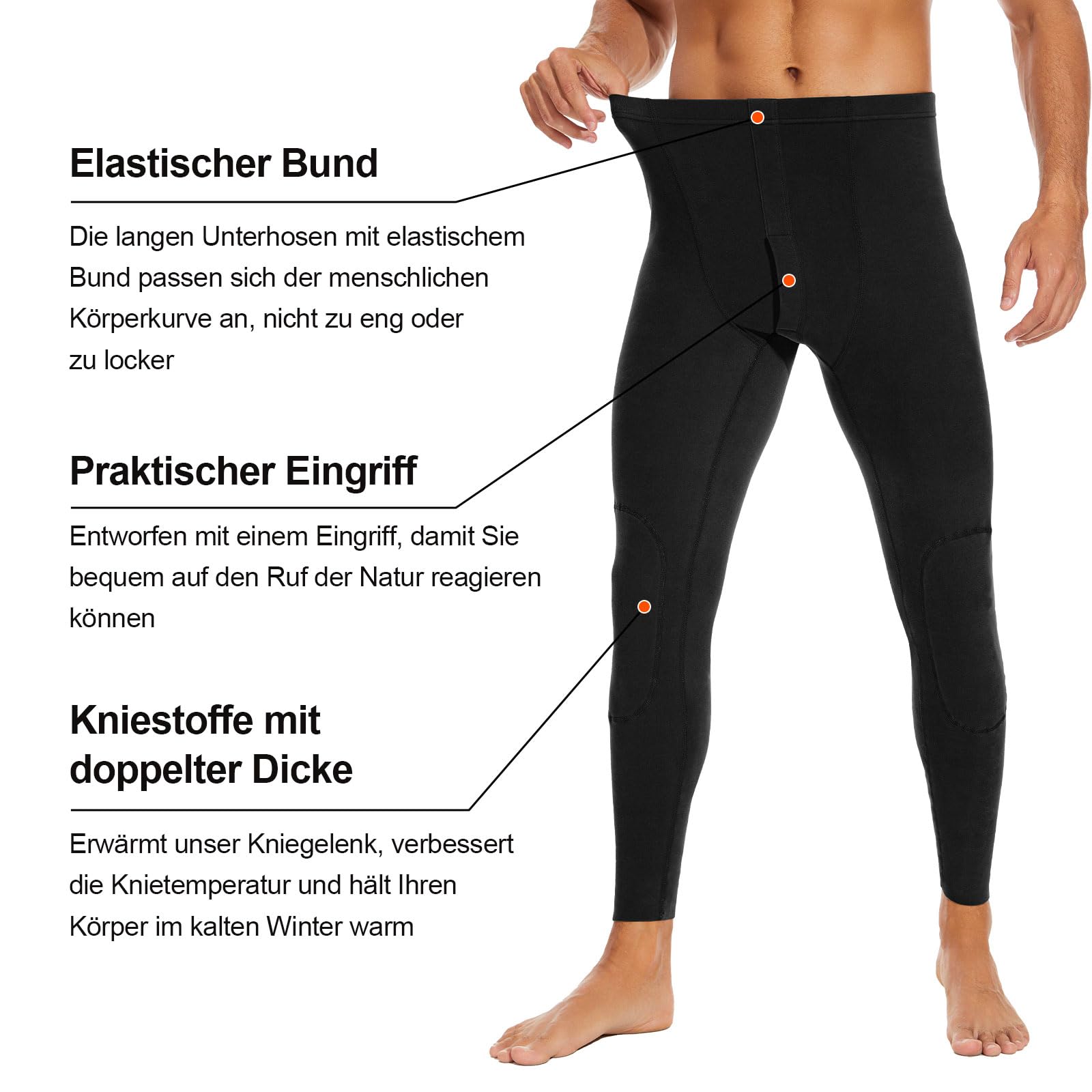 SIMIYA Calzoncillos largos para hombre, paquete de 2 unidades, térmicos, calzoncillos forrados para hombre, largos, extra cálidos, térmicos, leggings térmicos de invierno, Negro X Gris, XXXL
