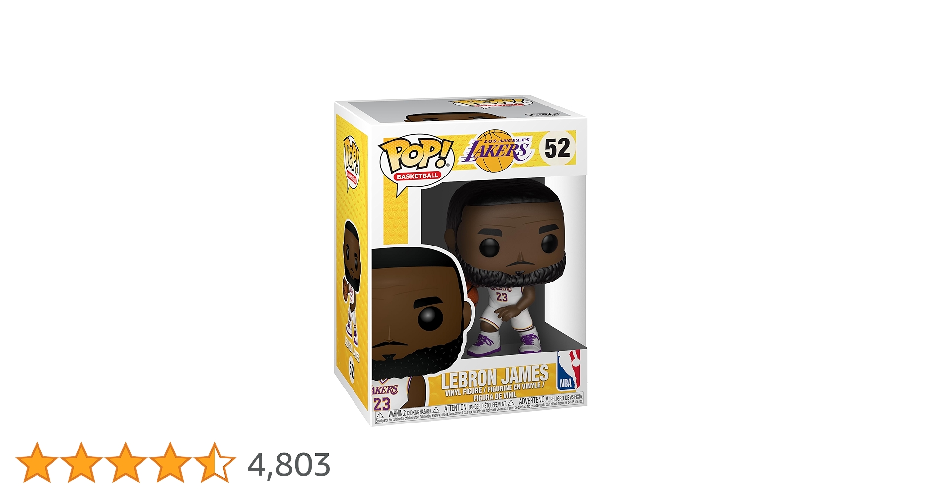 Funko Pop! NBA: Lakers - Lebron LeBron James - (White Uniform