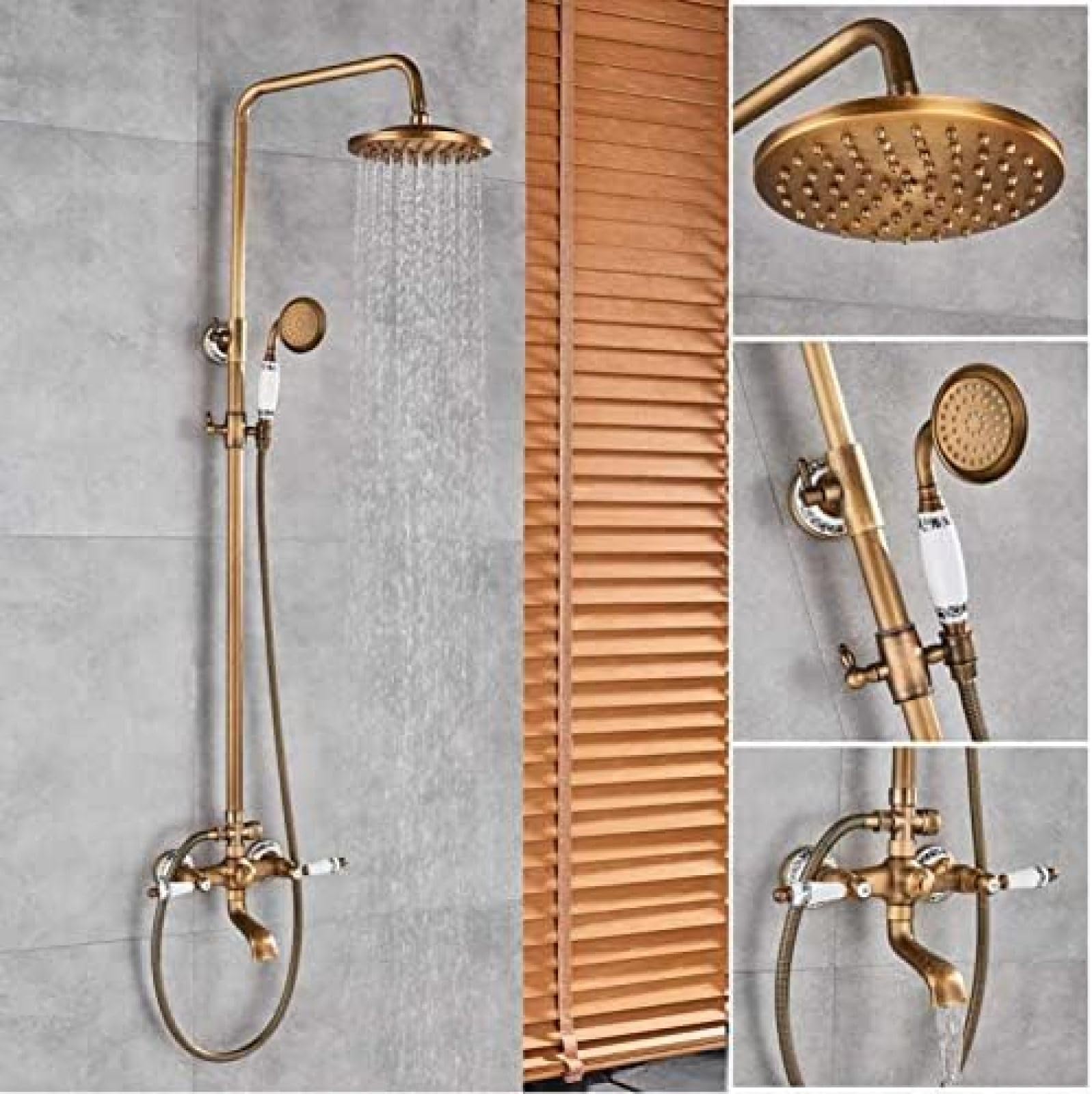 Mélangeurs de douche à effet pluie 8 pouces et douchette à main