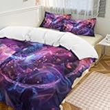 Kuodeoxx Magic Love Fog Hummingbird Bedding Comforter Sets Lightweight Bedding Set 3 Pieces (1 Duvet Cover, 2 Pillowcases) with Zipper Closure