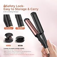 UKLISS Mini Hullám Hajsütő 120-200°C Utazási Méret Hullámvasaló Hordozható 6