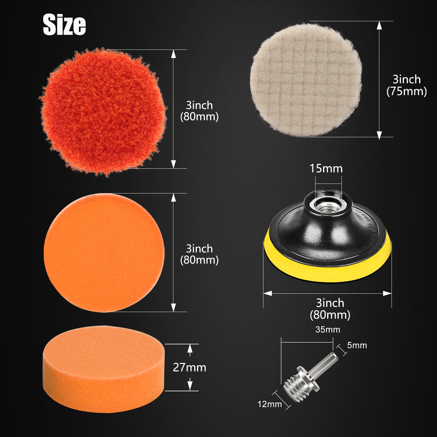 Amazon.com: ZFE Drill Polishing Kit for Car, 3''(80mm) 32Pcs Car