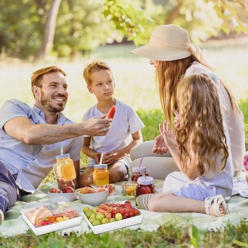 Miniatura 6 de Ocmoiy Cajas de embutidos de 7 x 5 pulgadas con tapas transparentes, paquete de 50 cajas de papel para panadería con ventana, recipientes