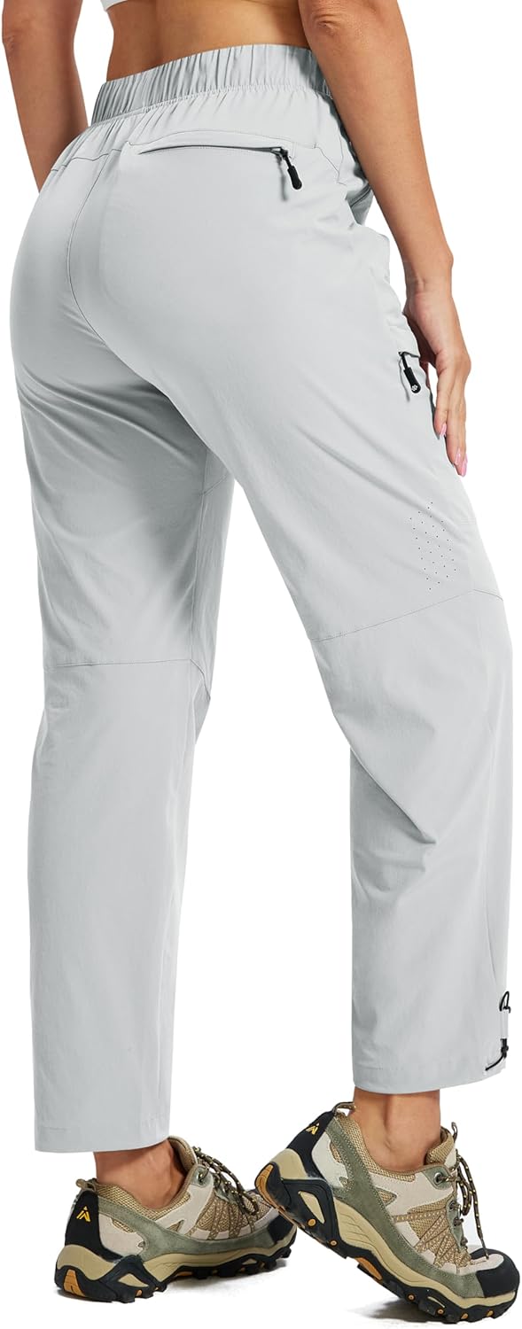 MoFiz Womens Cargo Hiking Pants Water Resistant Lightweight Quick Dry Travel Outdoor Work Trip Pants with Zipper Pockets - Image 2
