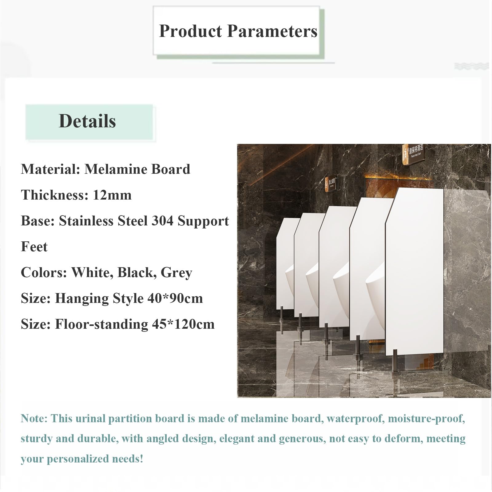 WC pubblico in acciaio inox con deflettore Sn e divisore a parete – Migliora la privacy in hotel, statistiche, bar e servizi igienici