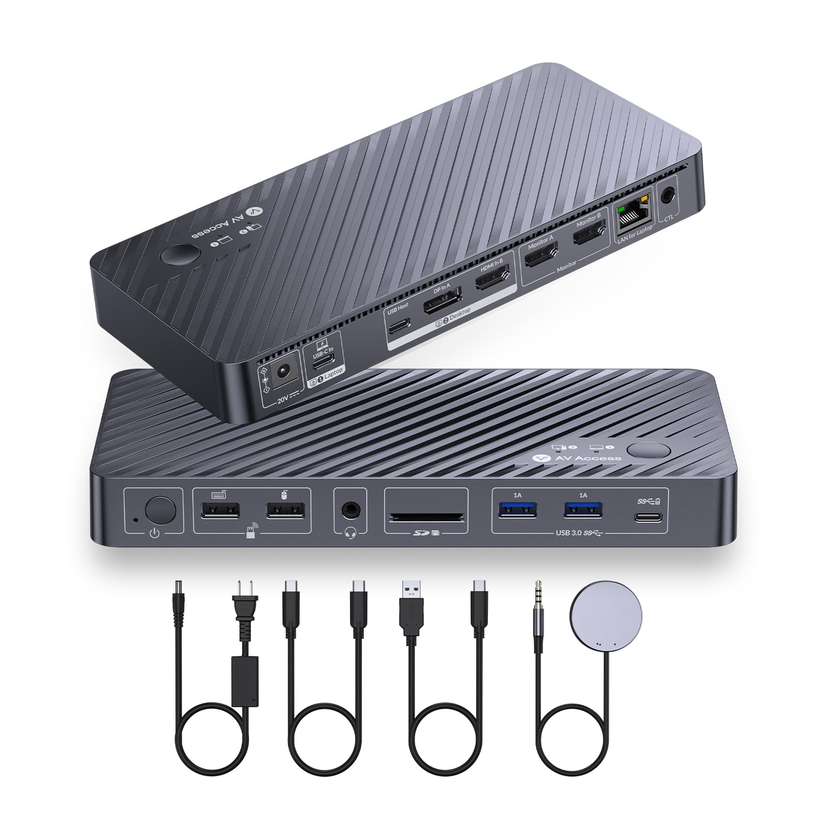 Amazon.co.jp: AV Access iDock P10 KVMスイッチ デュアルモニター 2台