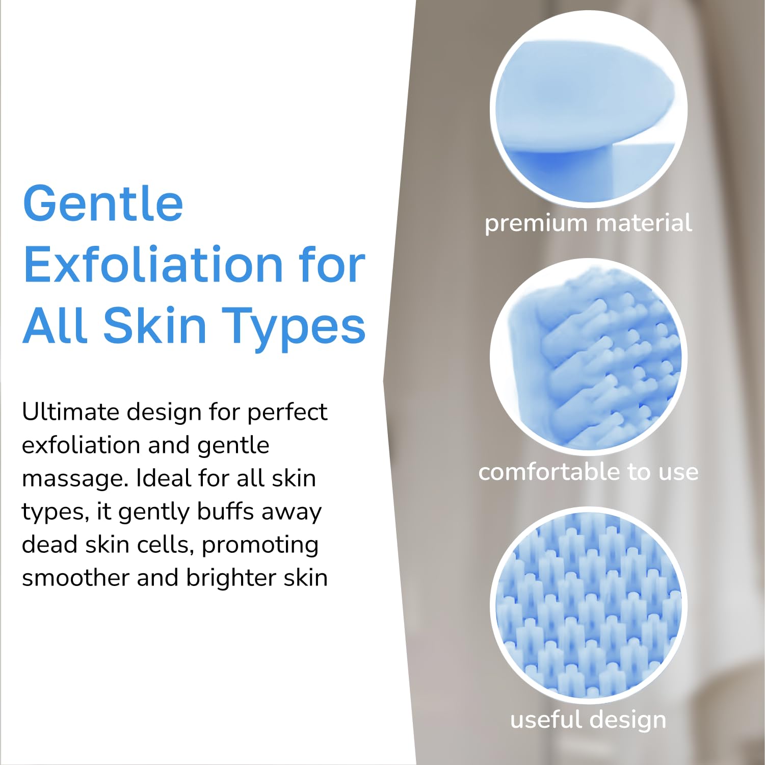 SILKLE Limpiador facial de silicona, cepillo facial para limpieza profunda y exfoliación suave, limpiador de silicona suave con mango antideslizante para todo tipo de piel, exfoliante facial para