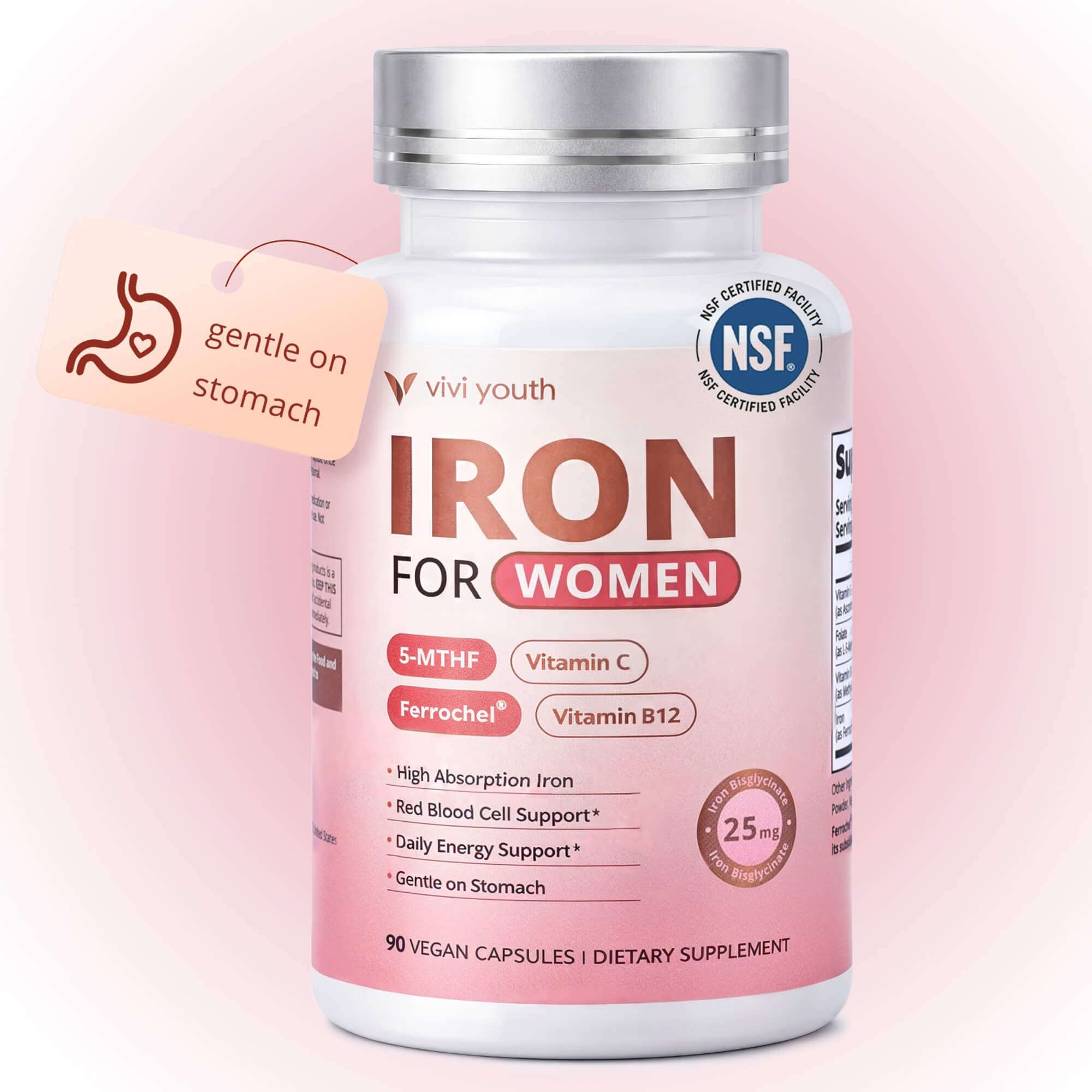 Gentle Iron Supplement for Women, Ferrochel® Iron Bisglycinate