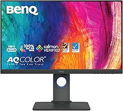 BenQ PD2705Q Designer Monitor (tecnologia AQCOLOR, 27 pollici, QHD, IPS, ricarica USB-C, DP / HDMI, KVM, altezza regolabile) Compatibile con MacBook