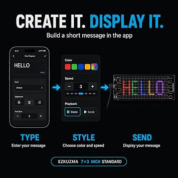 Custom LED Sign for Car, Programmable App and Remote Control
