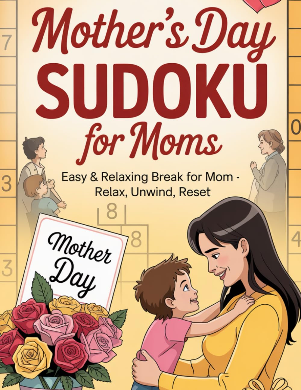 Mother's Day Sudoku for Moms: Easy & Relaxing Puzzles. A Puzzle Break for Mom - Relax, Unwind, Reset: Starter-Grid Brain Games Activity Book with Solver-Friendly (Sudoku Puzzle Book Collection)