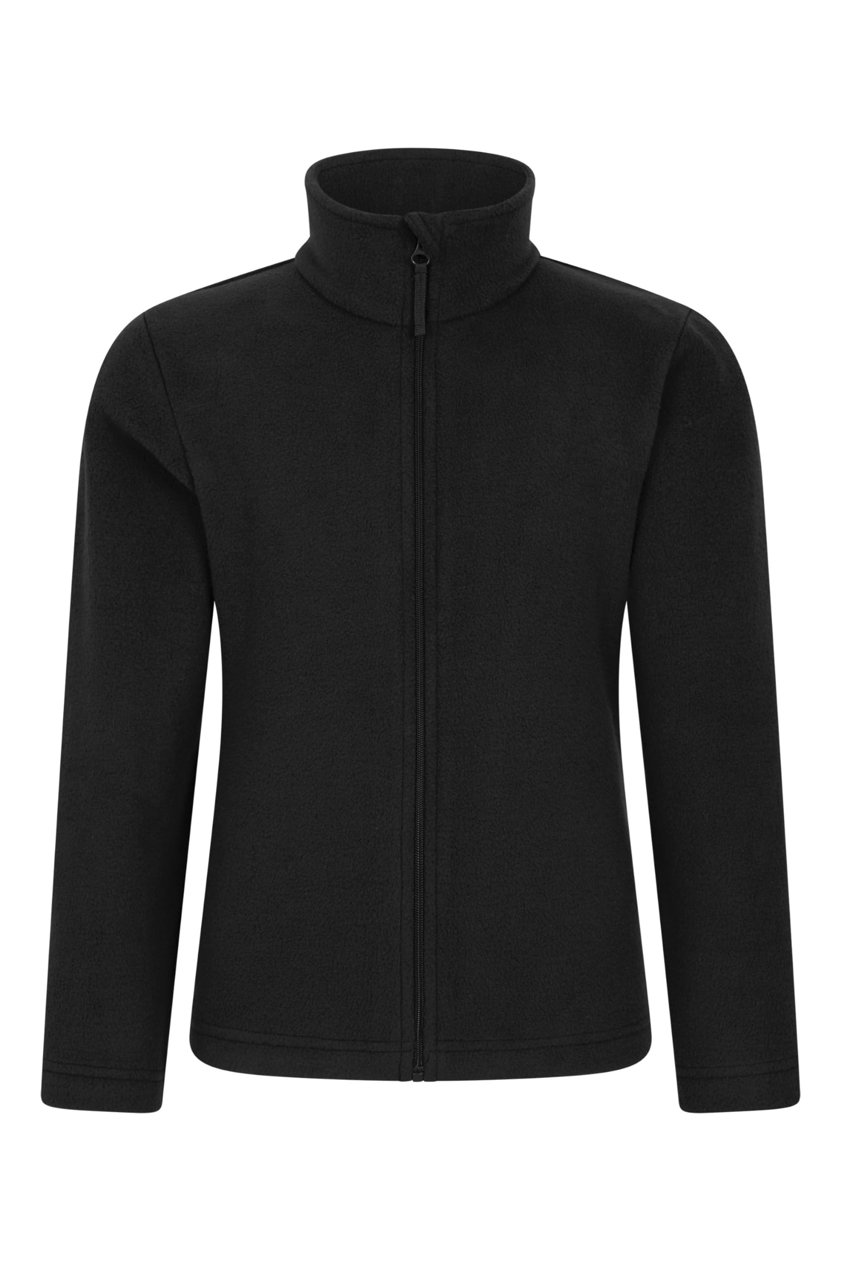 Mountain Warehouse Camber II Kids Full-Zip Fleece - Comfy, Lightweight Sweatshirt, Full-Zip, for Boys & Girls - for Autumn Winter, Camping, Outdoors & Hiking Black Kids Size 11-12 Years