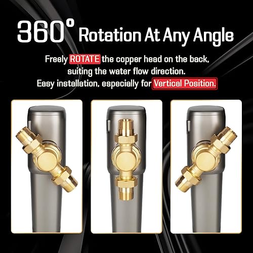 Miniatura 3 de Filtros de sedimentos giratorios modelo King, descarga y drenaje automático con pantalla táctil, cabezal giratorio de 360, sistema de filtro de agua