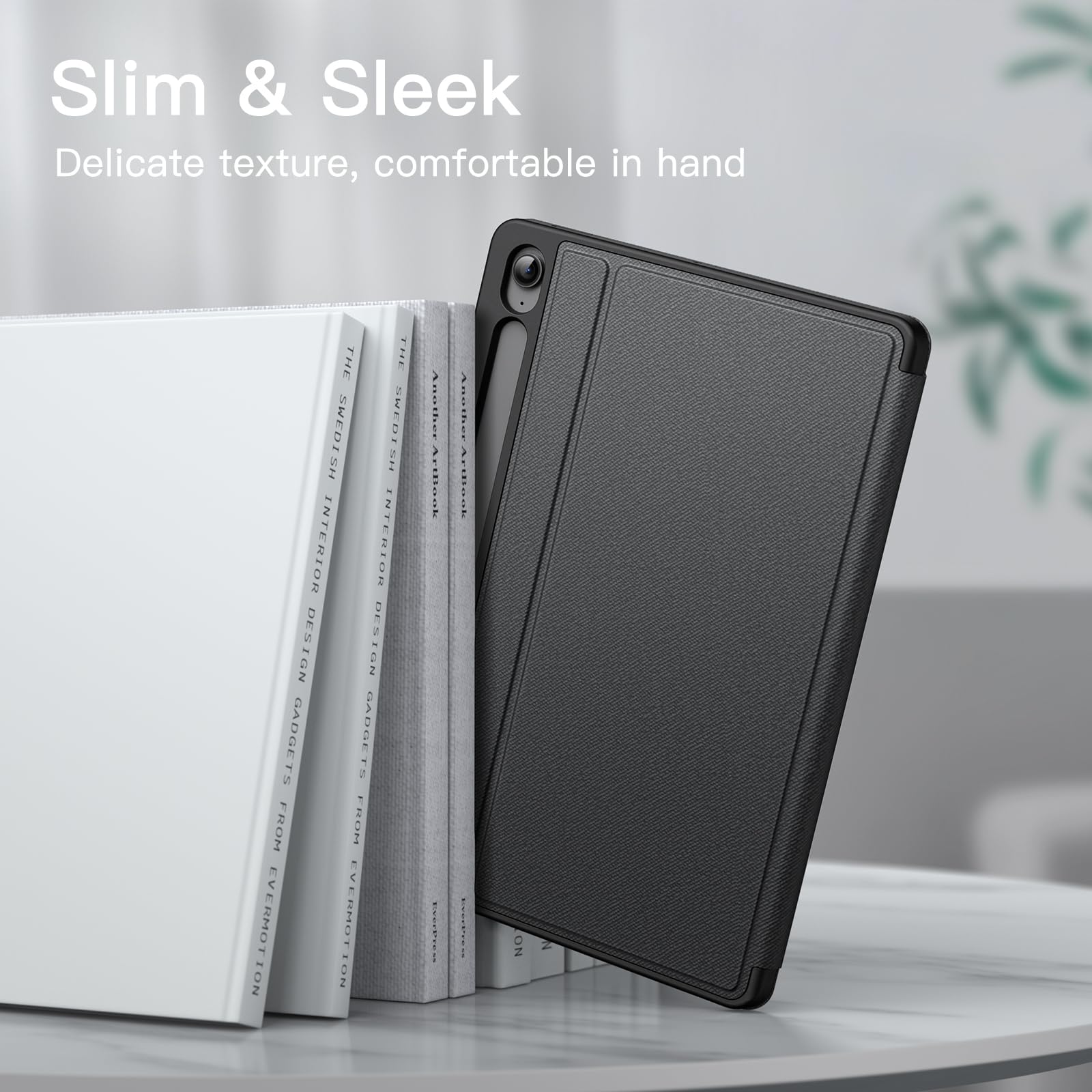 JETech Custodia per Samsung Galaxy Tab S10 FE Plus/S10 FE+ 13,1 Pollici con Porta S Pen, Cover Protettiva per Tablet con Supporto Sottile Folio, Multi-Angolo Visualizzazione (Nero)