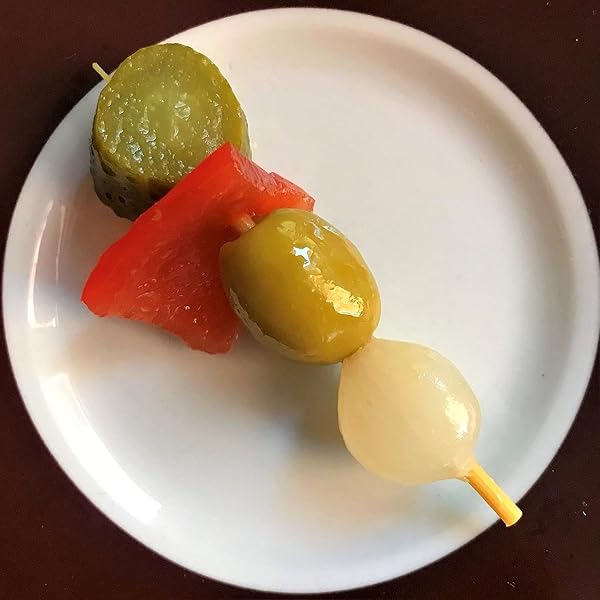 TORERAS Aceitunas - Banderillas de Aceituna, Olivas, Cebolla, Pepinillos en Vinagre, Guindilla, Pimiento - Toreras Tradicionales – Fabricado en España – Pack de 2 - Sin Picante, Sabor Tradicional - 3